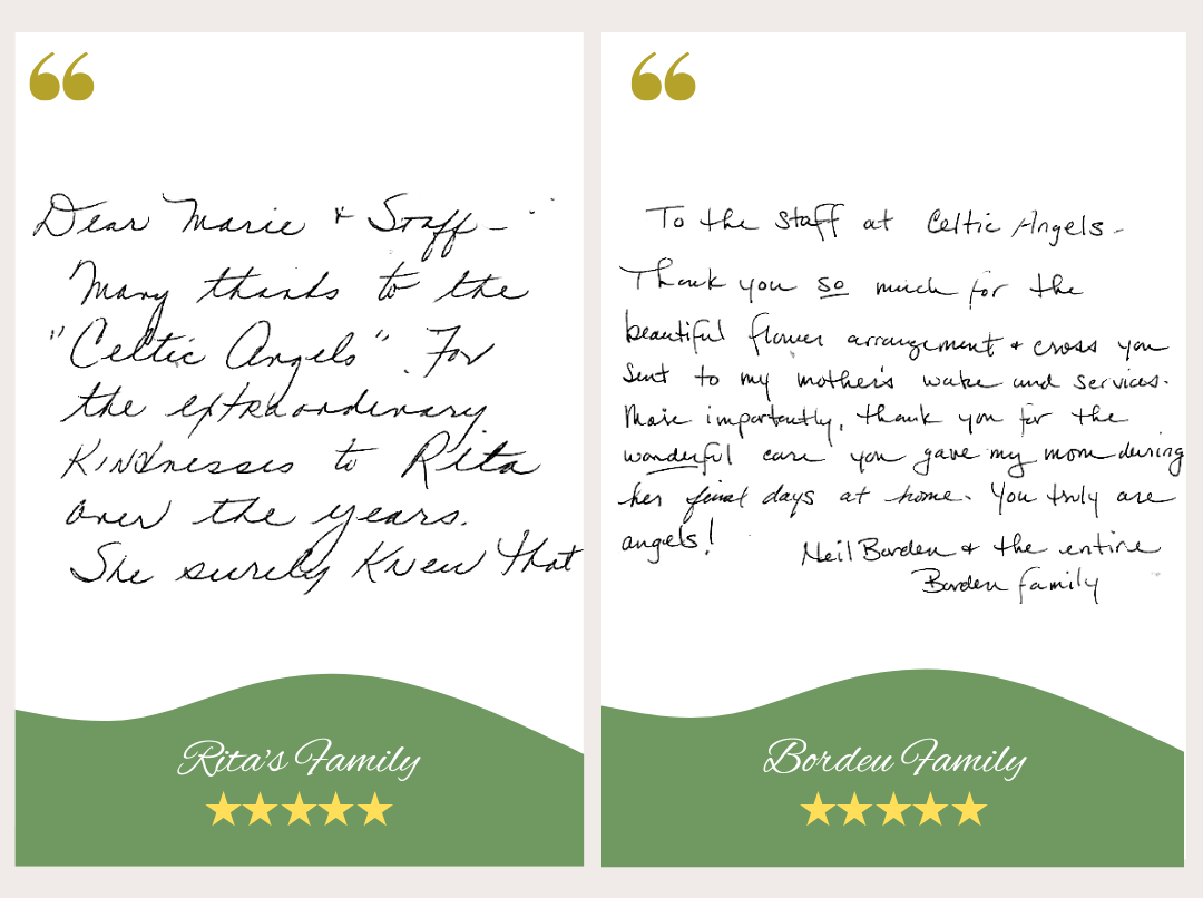 Testimonials from Loving family members