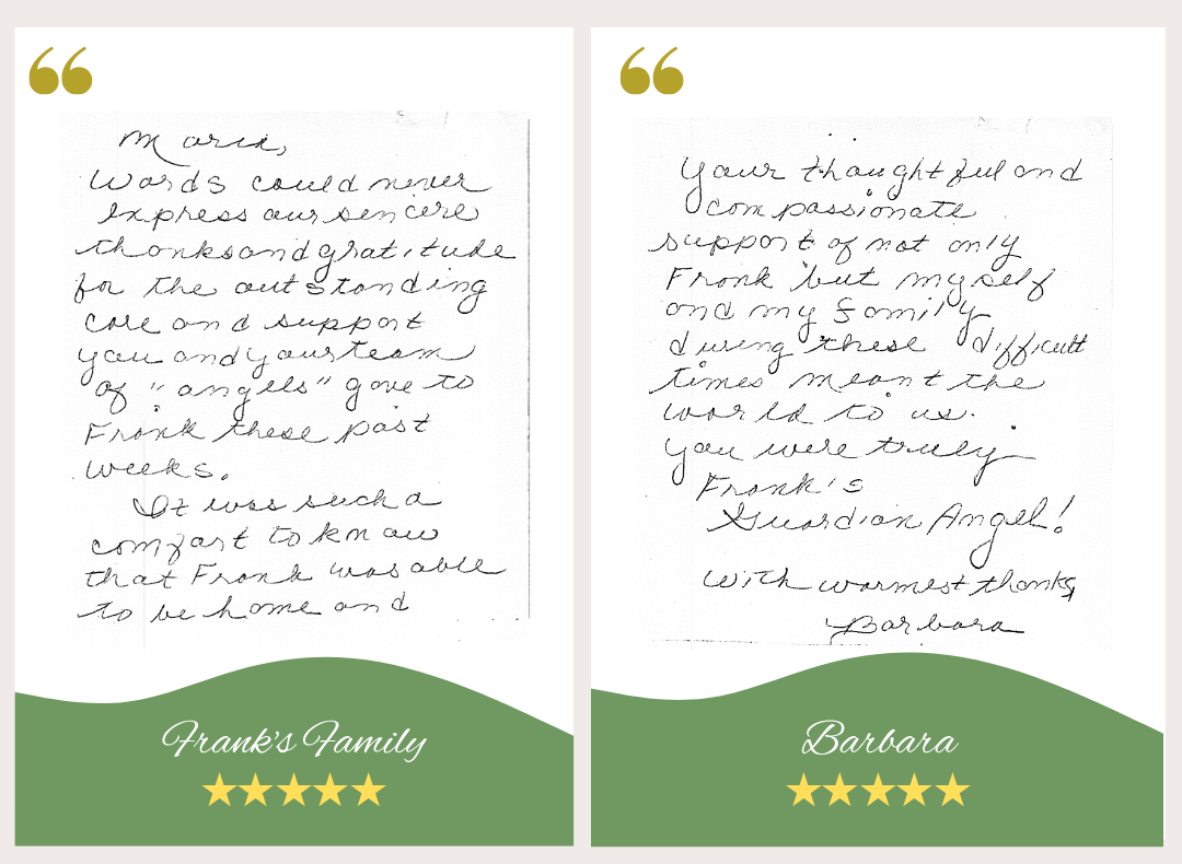 Testimonials from Loving family members