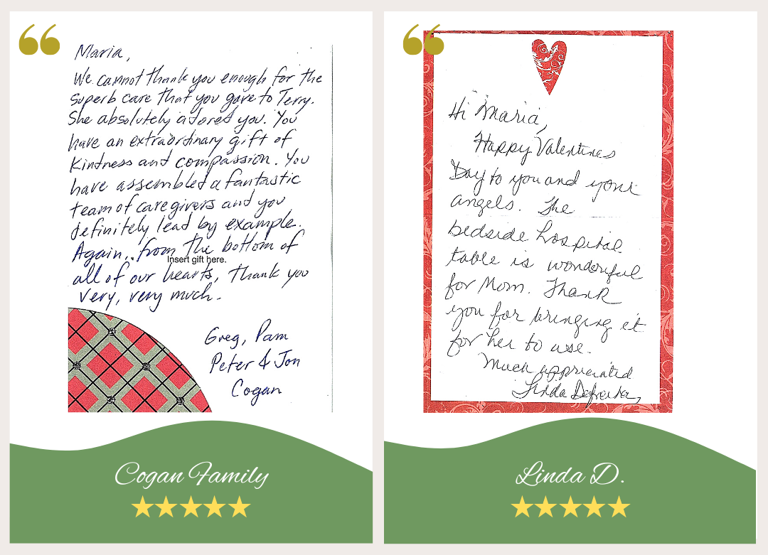 Testimonials from Loving family members